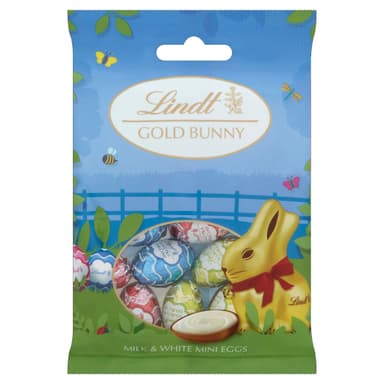 Lindt Lindt Mini Eggs Milk and White Chocolate 80g – Assorted Swiss Chocolate Mini Eggs – Easter Treat for Adults and Kids – Easter, gift