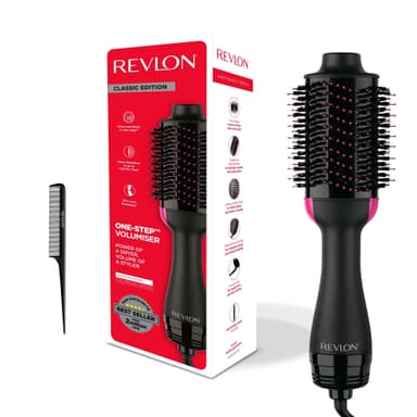 Revlon Salon One-Step Hair Dryer & Volumiser with Sectioning Comb Included (for mid to Long Hair, One-Step Technology, 2-in-1 Styling Tool, Ionic & Ceramic Technology) RVDR5222UKAMZ