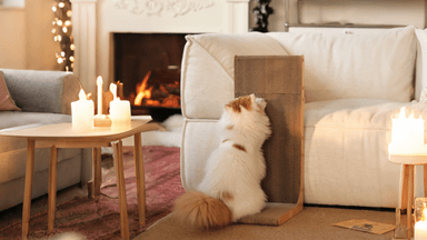 Conlun Cardboard Cat Scratcher,58 cm L Shape Scratch Pad Wall Mounted,Vertical Scratching Post Durable Cardboard to Protect Furniture for Indoor Cats,Wood Grain Large