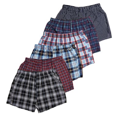 Bonjour Mens 6 pack Woven Boxer Shorts (Large) Assorted